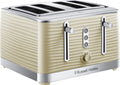 Russell Hobbs Inspire 4-Slice Toaster – Cream Textured High Gloss