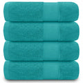 Gaveno Cavailia Miami 700 GSM Egyptian Cotton Hand Towels, Teal - 4 Pack