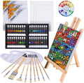 Ohuhu 56-Piece Oil Painting Set with Tabletop Easel, 36 Paints & Brushes