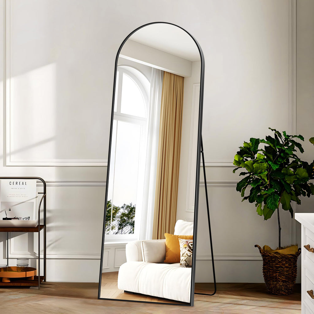 KOCUUY Arched Full Length Mirror | 161x52cm Aluminum Alloy Floor Mirror