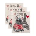 DII Swedish Dishcloths – Reusable Cotton Cellulose Dog in Paris, 3-Pack