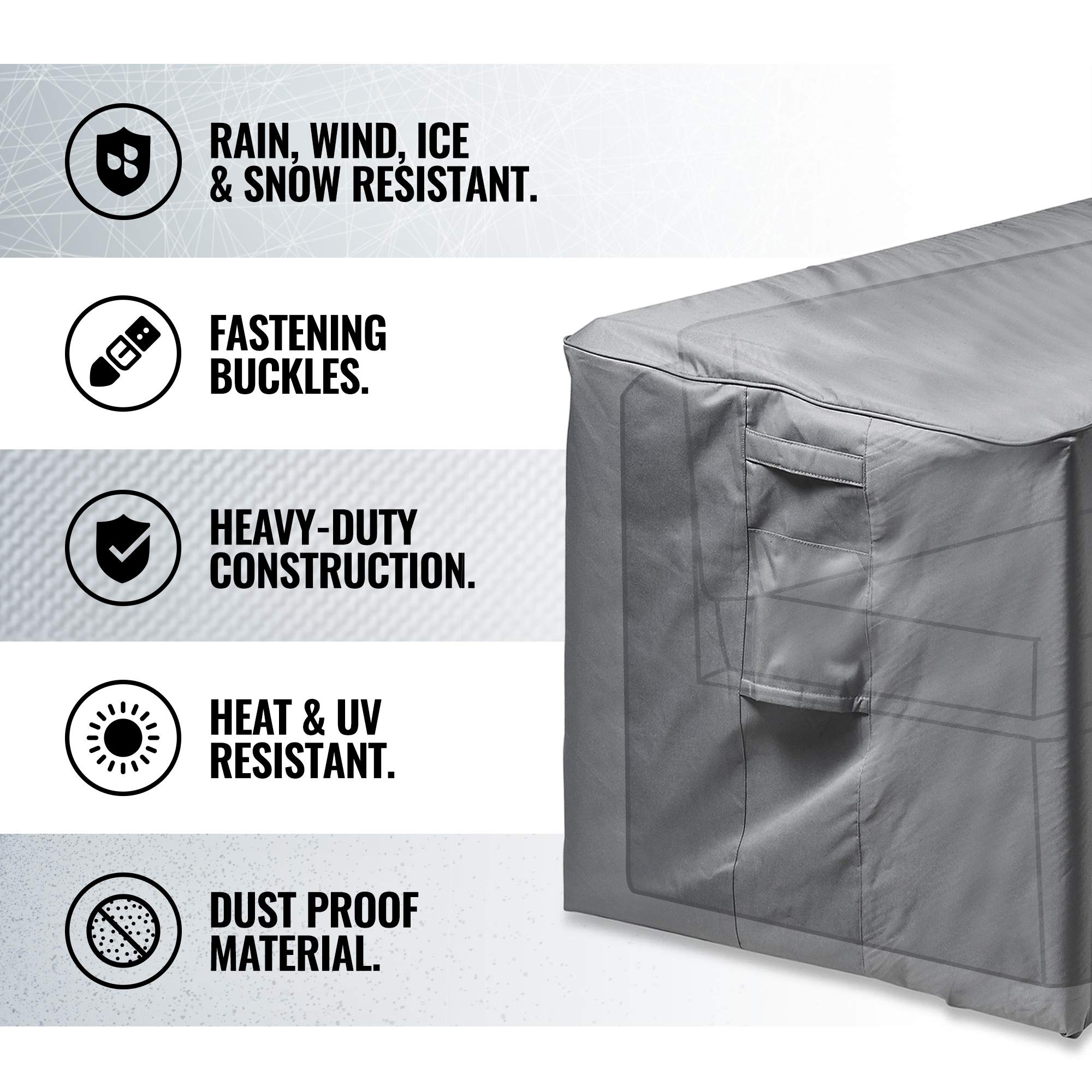 VonHaus L-Shape Garden Sofa Cover – Waterproof 420D Oxford Fabric