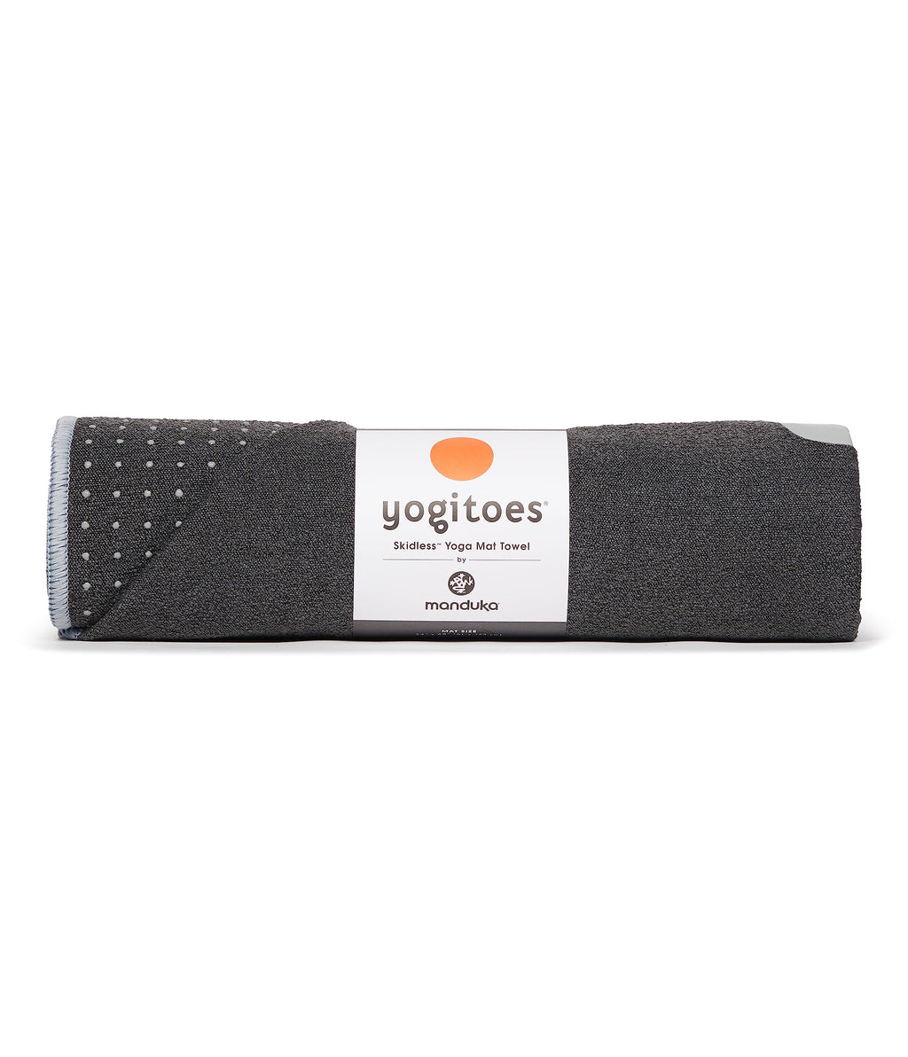 Manduka Yogitoes Non-Slip Yoga Towel | Quick-Dry & Eco-Friendly, Grey