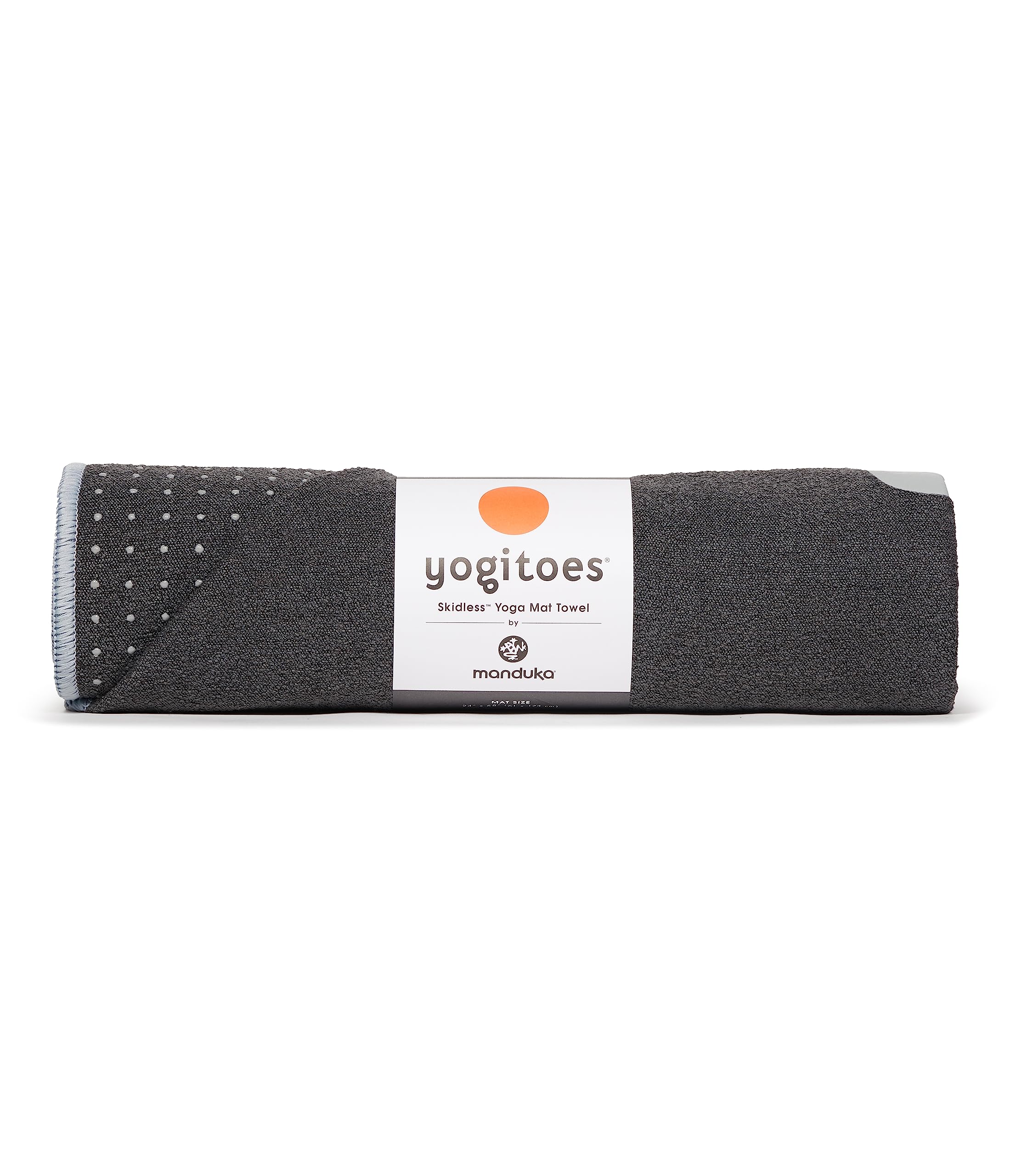 Manduka Yogitoes Non-Slip Yoga Towel | Quick-Dry & Eco-Friendly, Grey