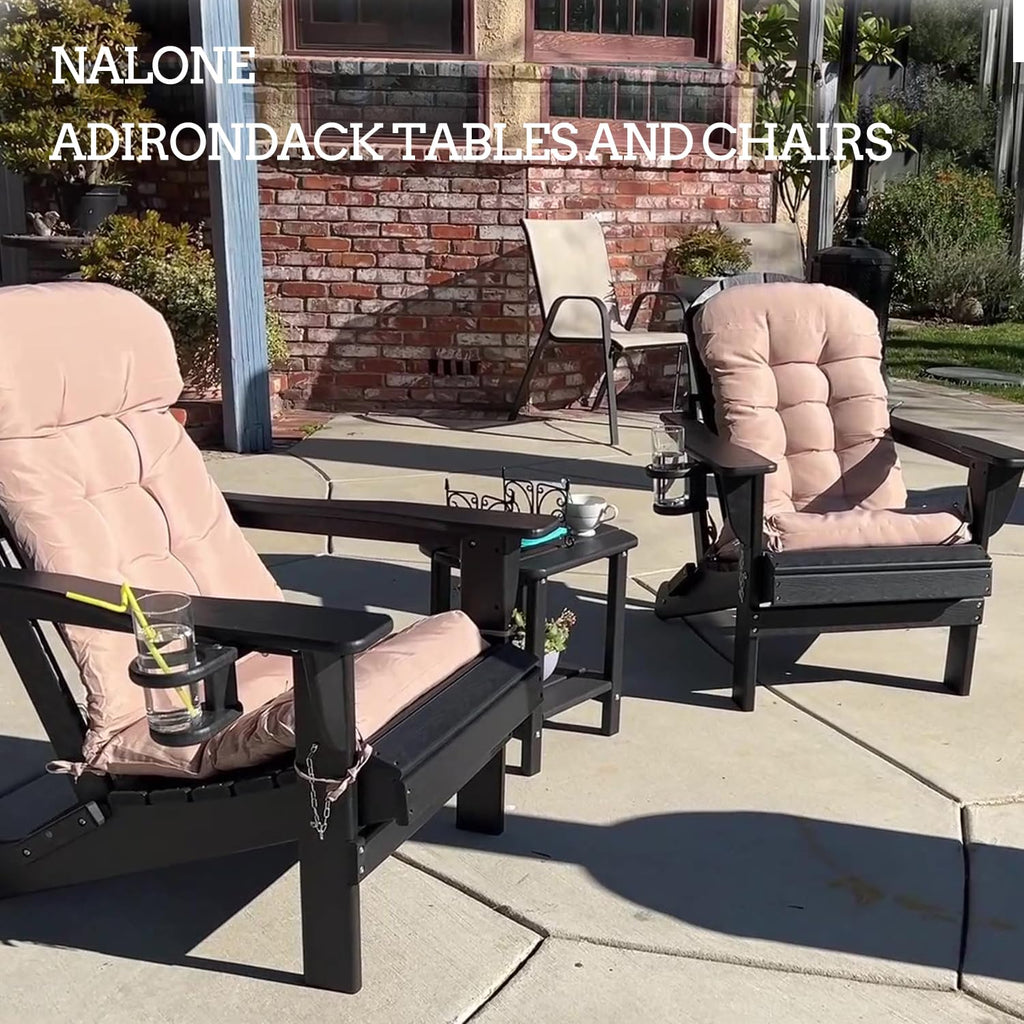 NALONE 2-Tier Adirondack Side Table | Weatherproof HDPE Outdoor End Table