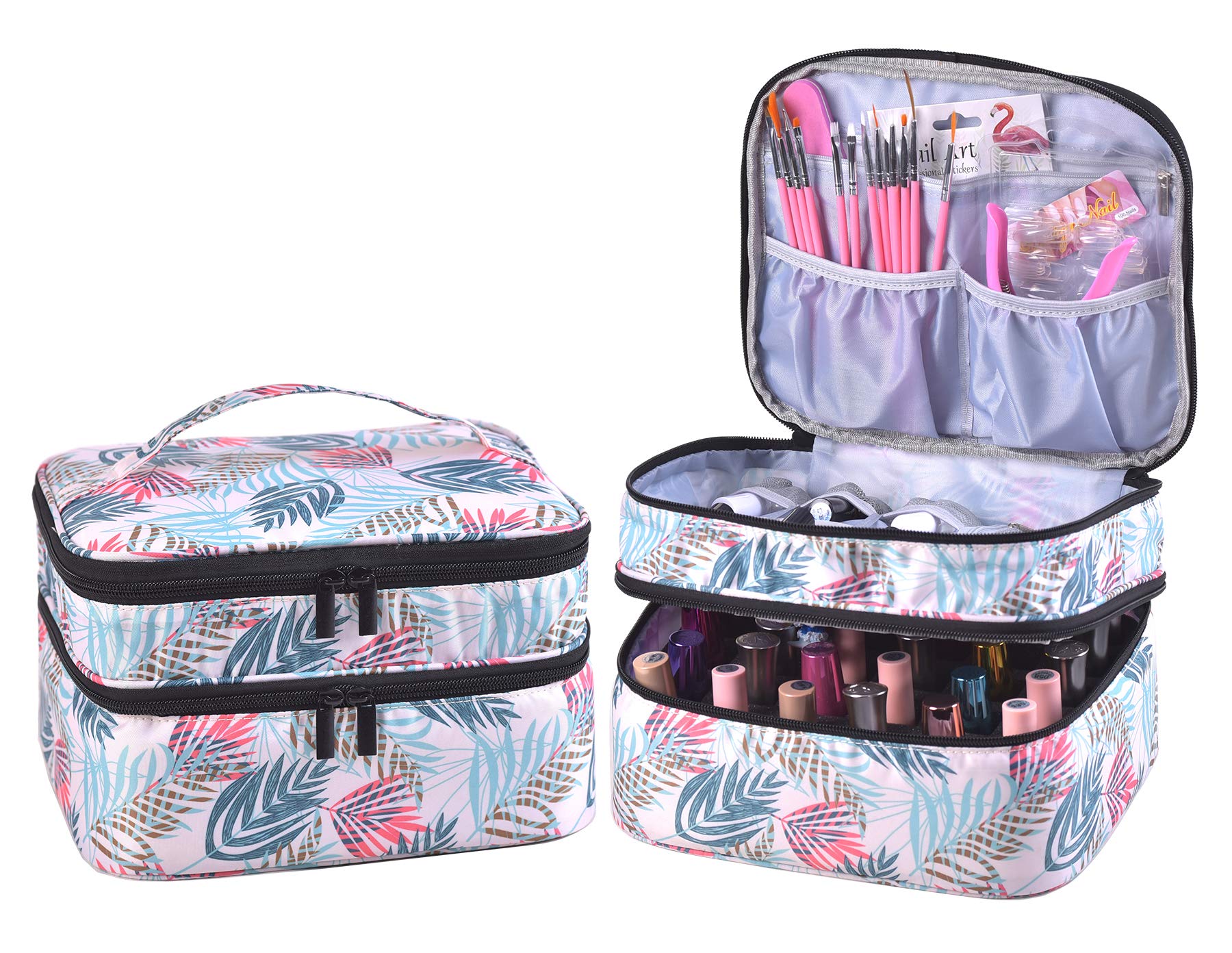 Double-Layer Nail Varnish Storage Case - Holds 30 Bottles