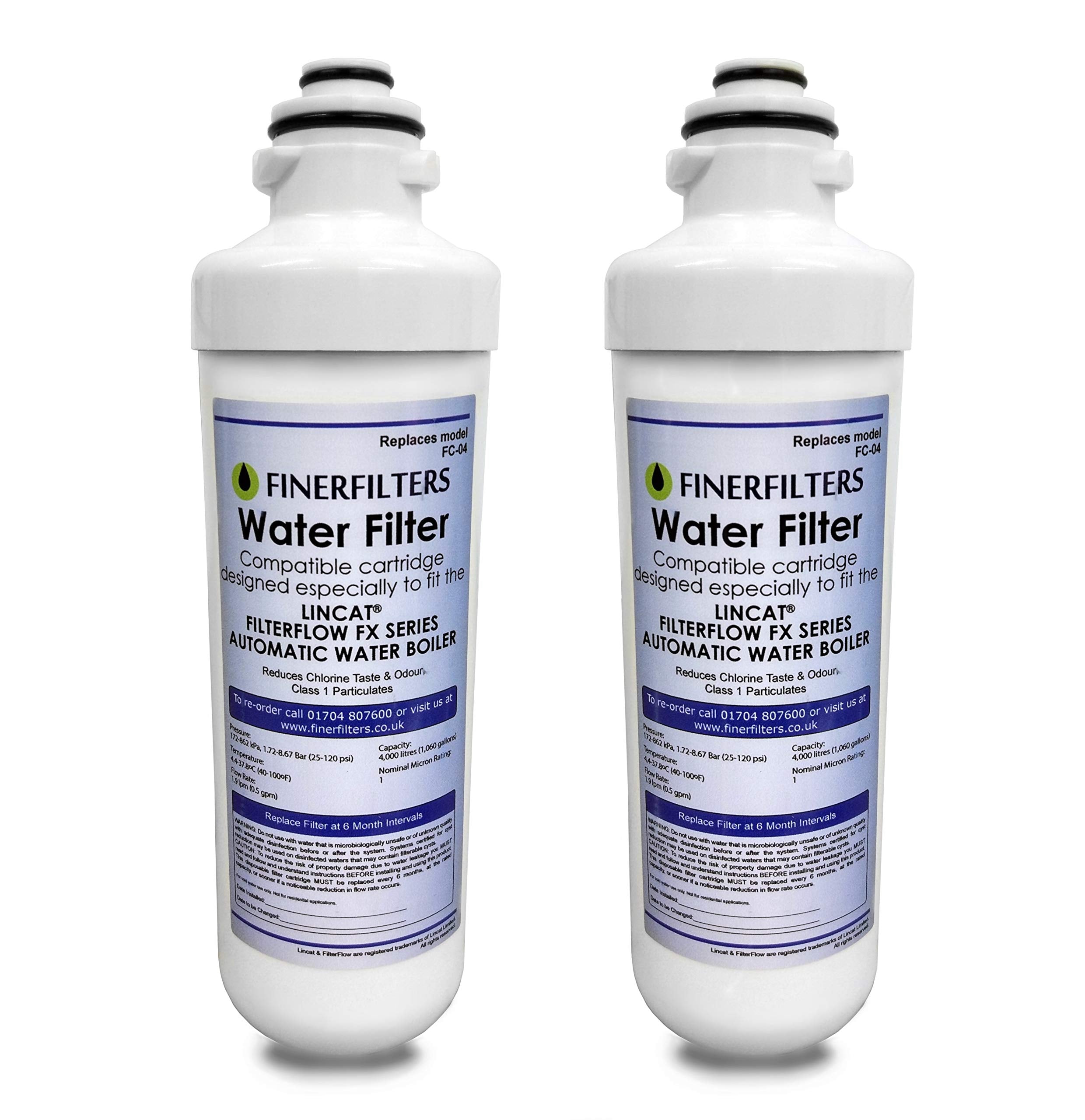 Finerfilters FC04 Water Filter for Lincat FilterFlow FX Boilers - 2 Pack