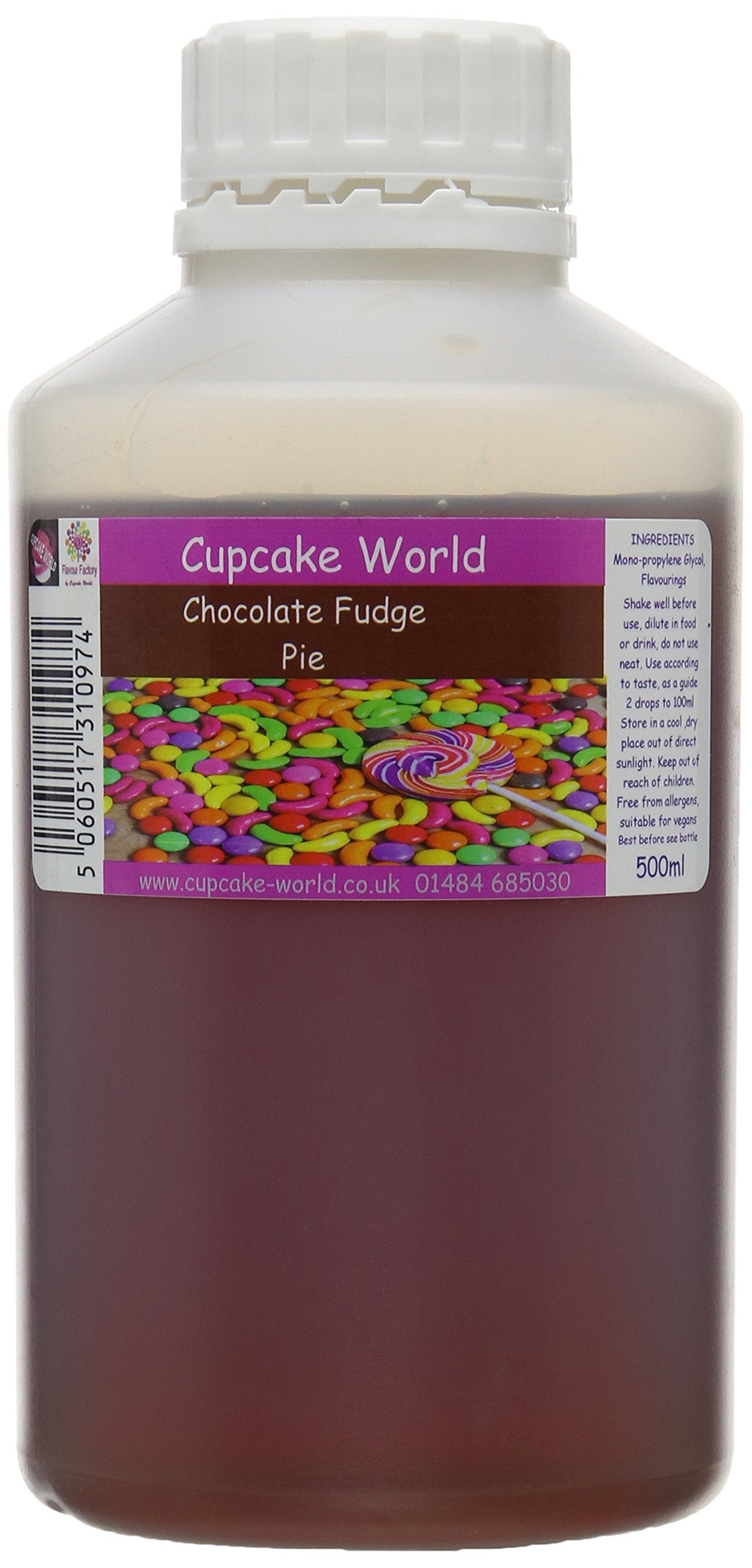 Cupcake World Chocolate Fudge Pie Intense Food Flavouring - 500ml