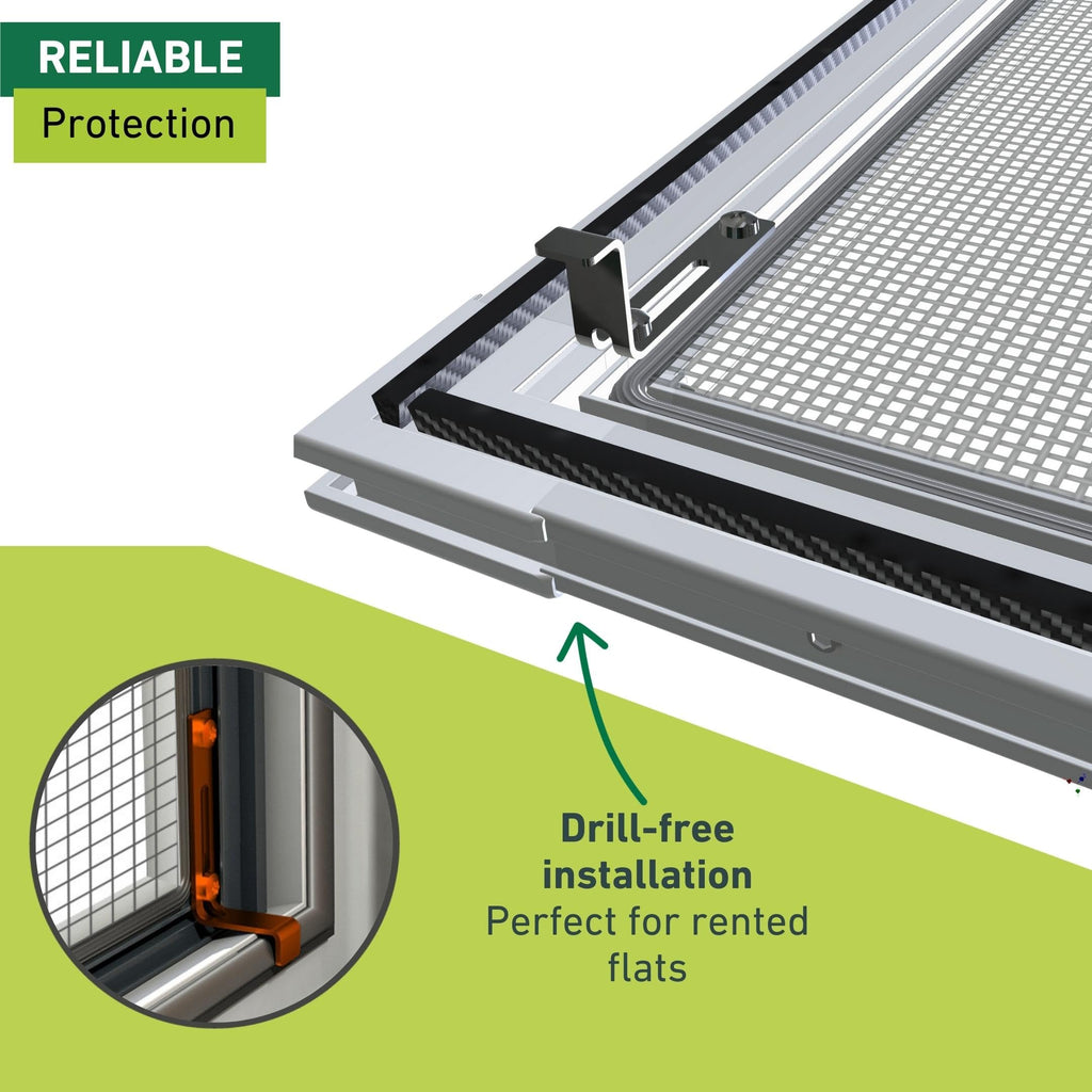 IS Plus Fly Screen Window – Aluminum Frame 140 x 150 cm