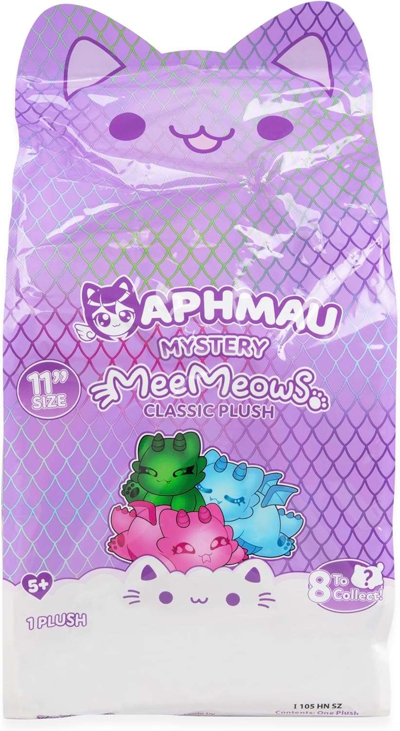 Aphmau MeeMeows 11” Classic Dragon Mystery Plush – Soft Collectible Toy