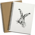 A4 Sketchbook 2 Pack | 160gsm Spiral Drawing Pads, 60 Sheets