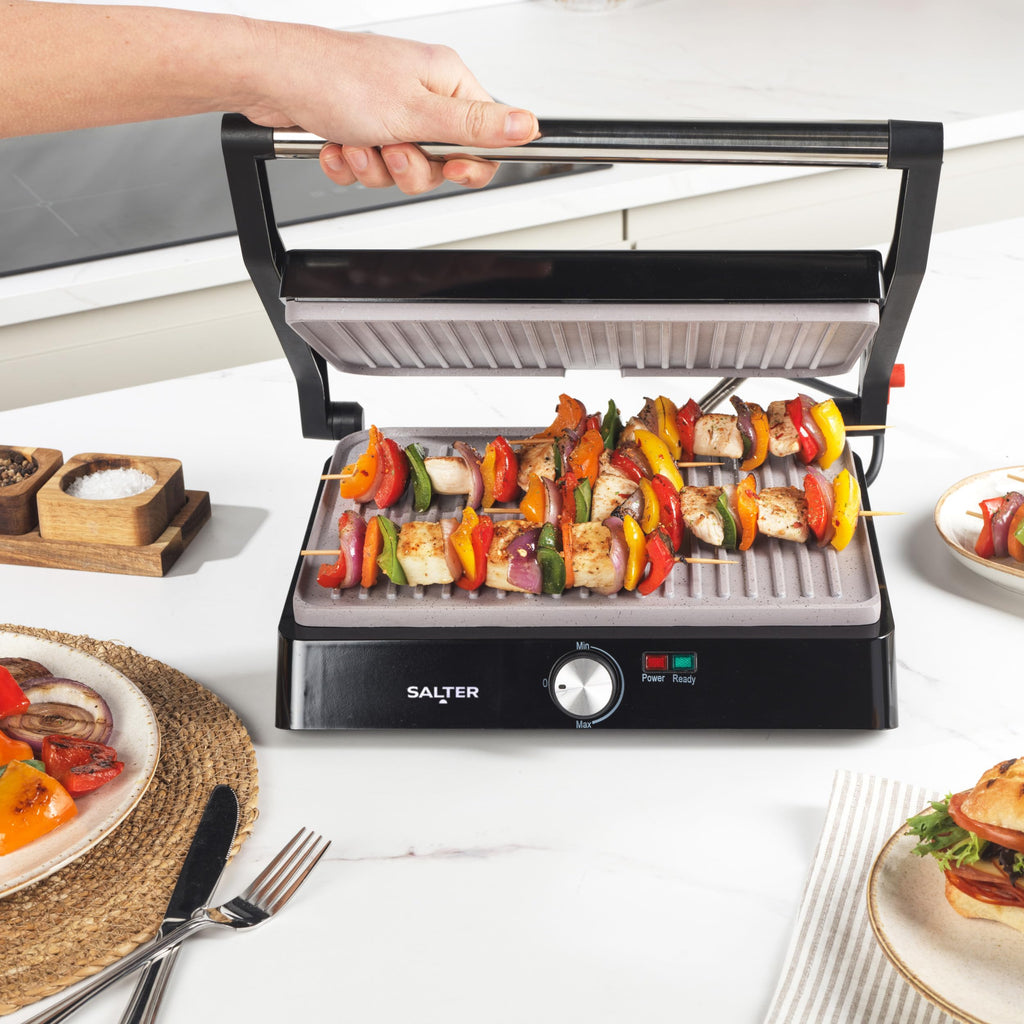 Salter Marblestone Health Grill – 2200W Electric Panini Maker & Griddle