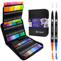 Artecho 72 Dual Tip Brush Pens | Felt Tip Markers for Adult Colouring