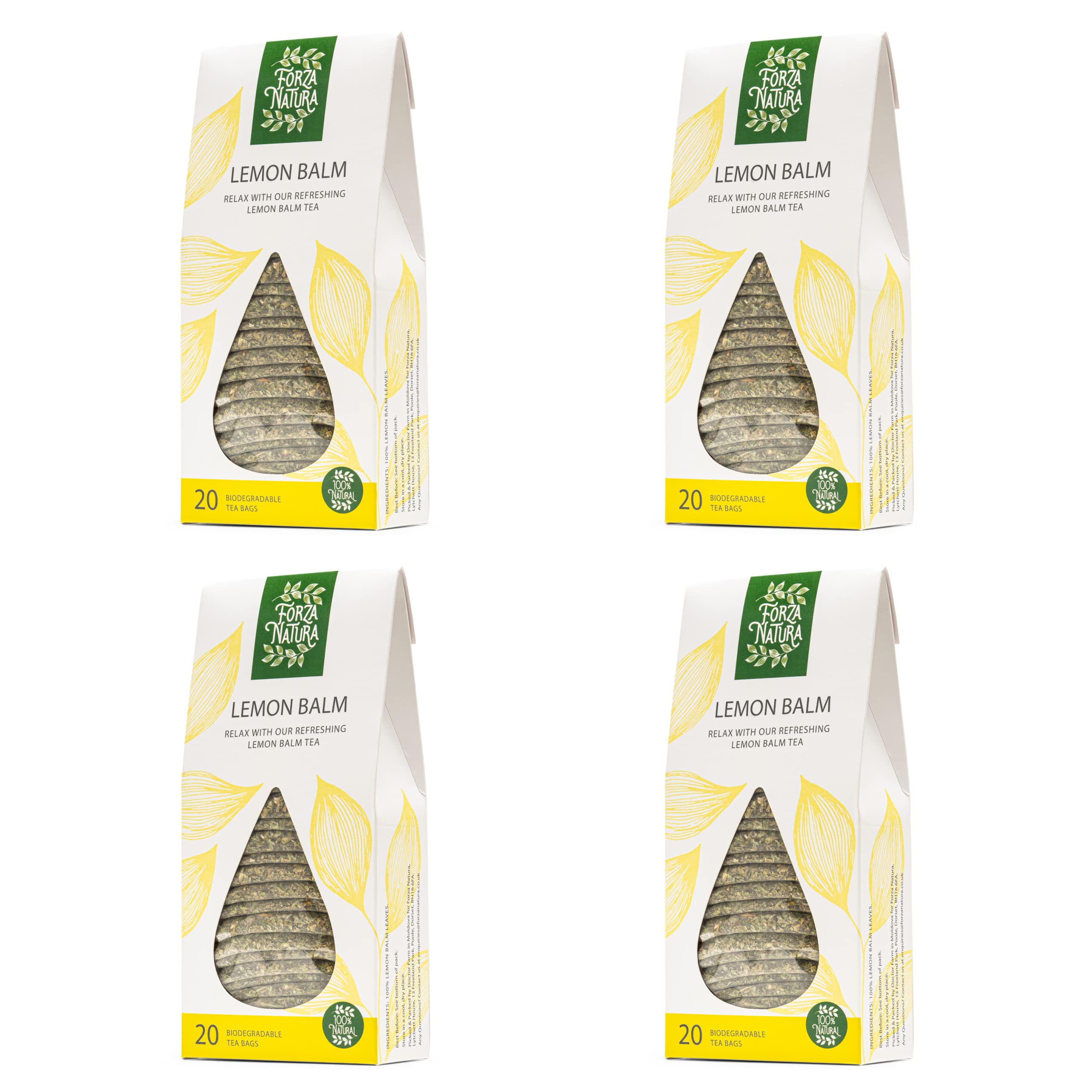 Jolof Store Lemon Balm Herbal Tea - 100% Natural - 80 Bio Tea Bags