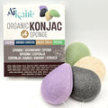 Organic Konjac Face Sponges – 4 Pack Natural Cleansing Set