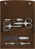 ZWILLING Twinox 5-Piece Manicure and Pedicure Set | Brown Leather Case