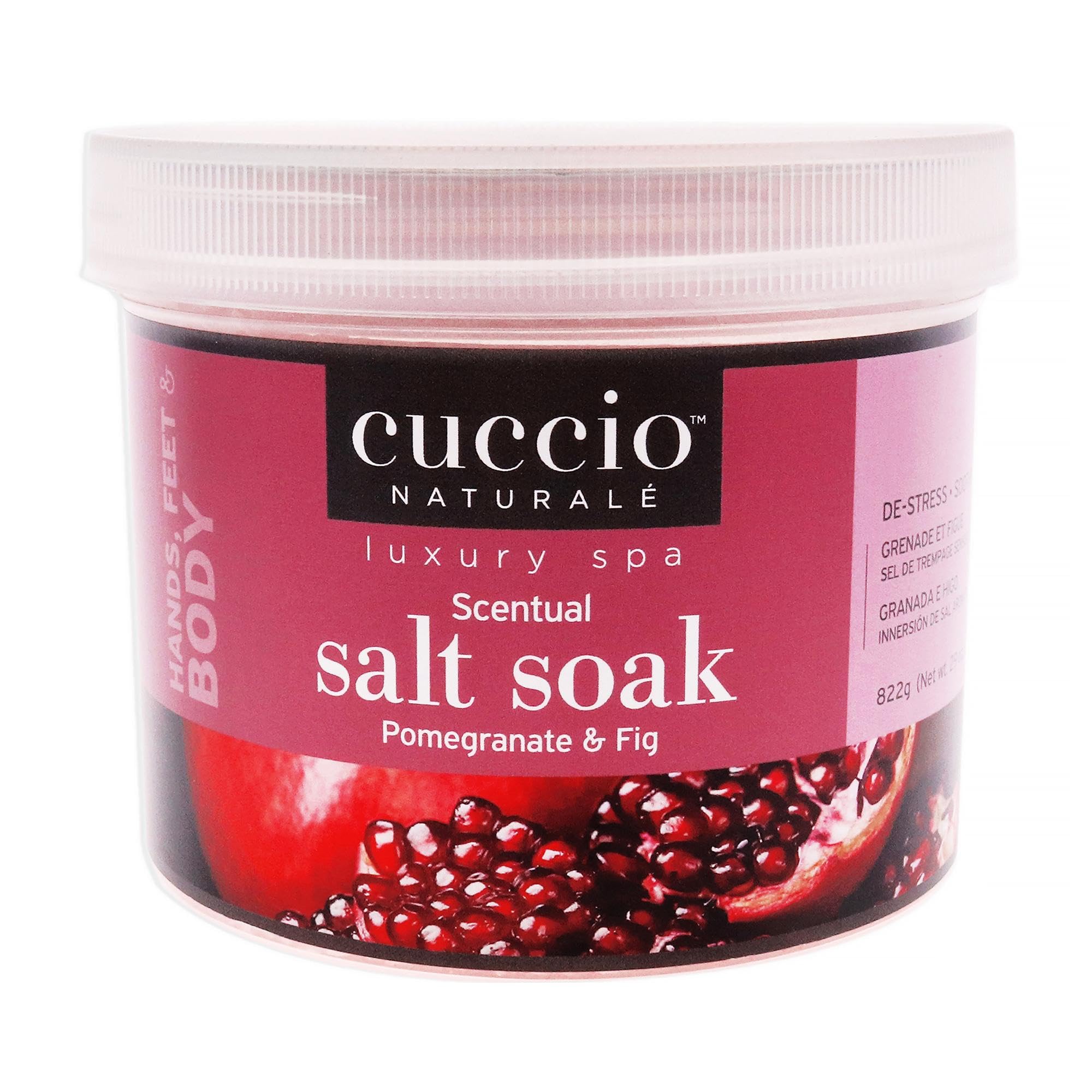 Cuccio Pomegranate & Fig Pedicure Salt Soak - Professional Foot Soak 822g