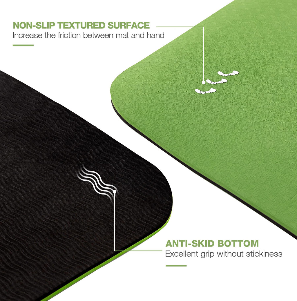 Marjar Non-Slip TPE Yoga Mat | 1/3" Eco-Friendly Fitness & Pilates Mat