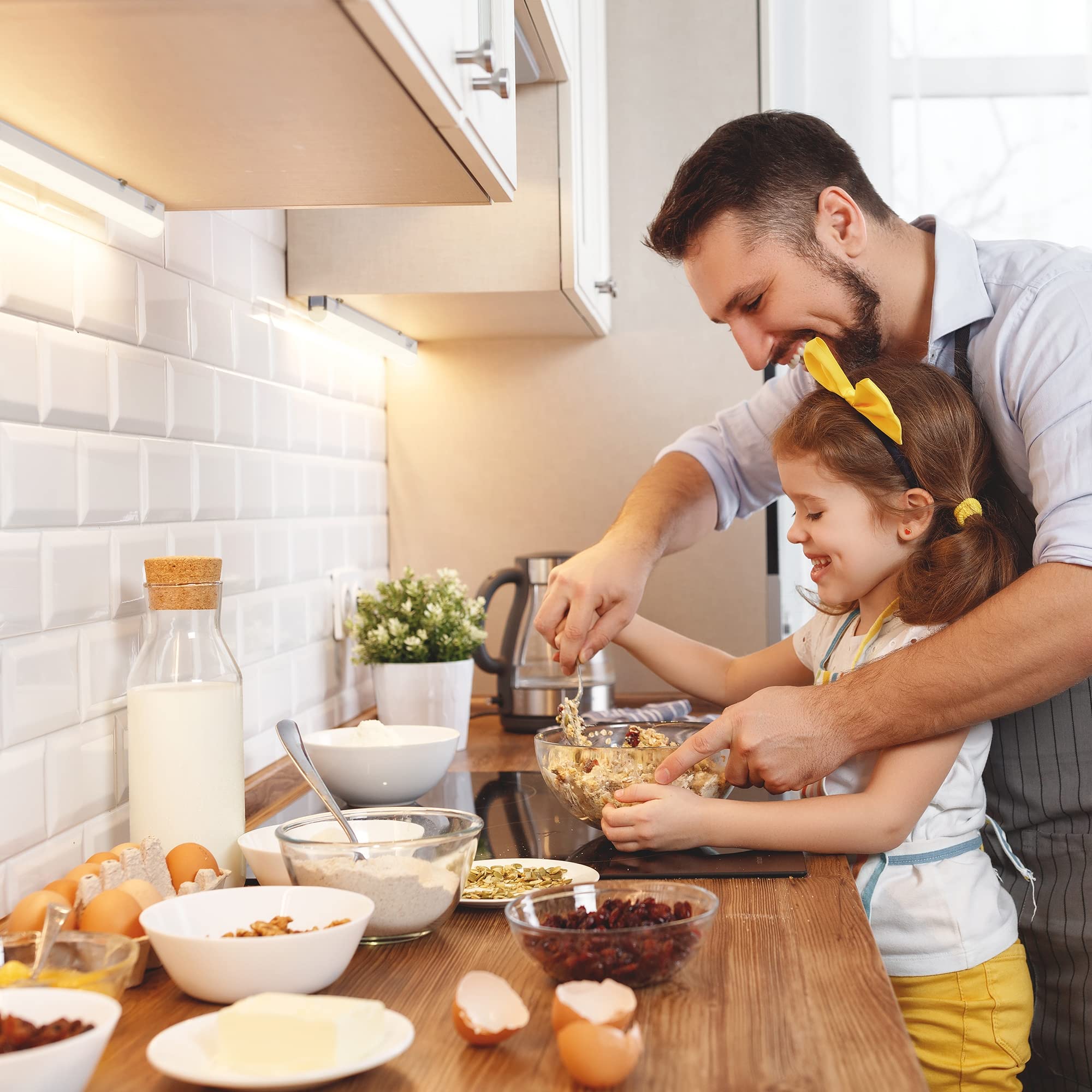 Parlat Rigel LED Under-Cabinet Lights | Warm White 31cm Kitchen Set of 4