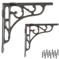Ornate Cast Iron Shelf Brackets – Heavy Duty 6x6 (2 Pack)