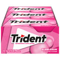 Trident Bubble-Gum Sugar Free Chewing Gum with Xylitol - 14 Sticks