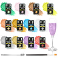 Roizefar Edible Glitter for Drinks - 12 Colors Vegan Cake Decorations