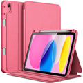 JETech iPad 11th/10th Gen Case with Pencil Holder – Slim Folio (Pink)
