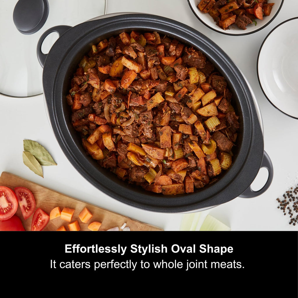 Morphy Richards 461022 Slow Cooker | 6.5L Hob-Proof Aluminium Pot