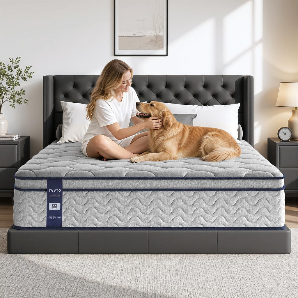 TVVTO Single Hybrid Mattress 3FT - 10.2Inch Medium Firm 90x190x26cm - image 1