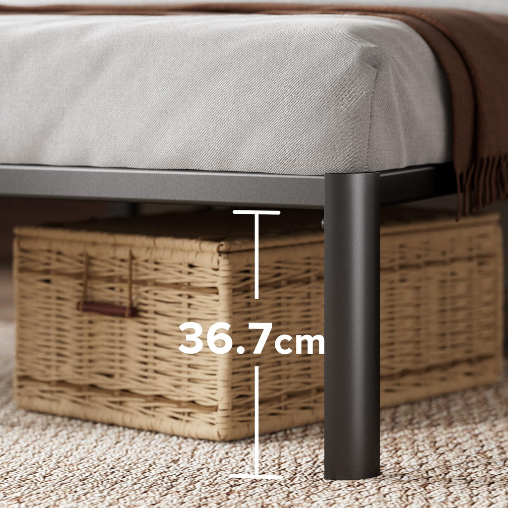 Zinus Van King Metal Platform Bed Frame – 41cm Height with Storage
