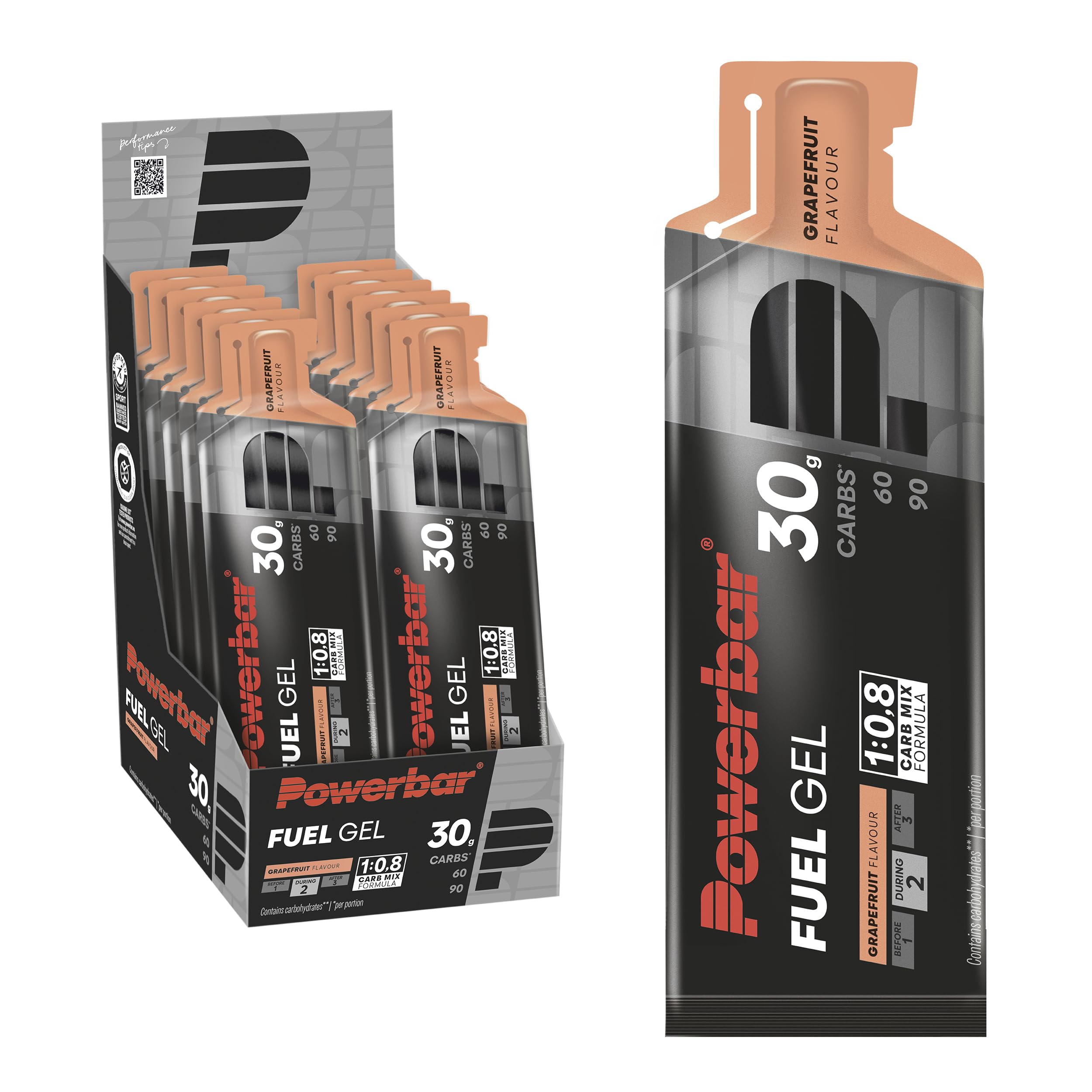 Powerbar Black Line Fuel 30 Energy Gel – Grapefruit – 12x50ml Pack