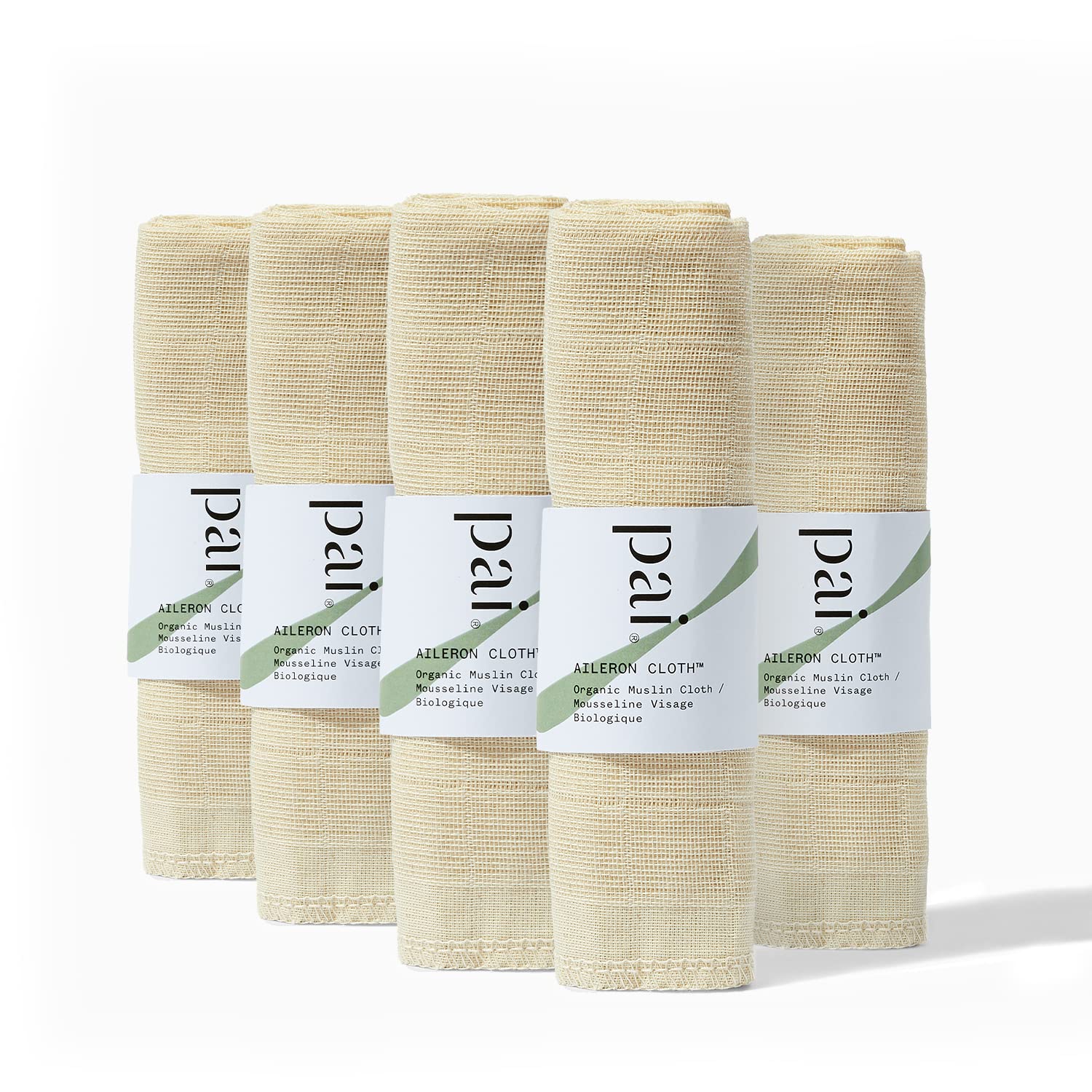 Pai Skincare Organic Muslin Face Cloths – Gentle Exfoliation (5 Pack)