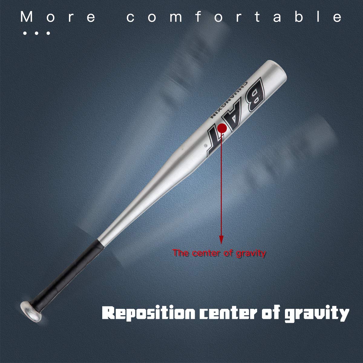 25" Aluminum Baseball Bat Set with Glove and Ball - Silver