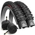 Fincci 26 x 1.95 MTB Bike Tyres | Foldable 60 TPI with Inner Tubes (Pair)