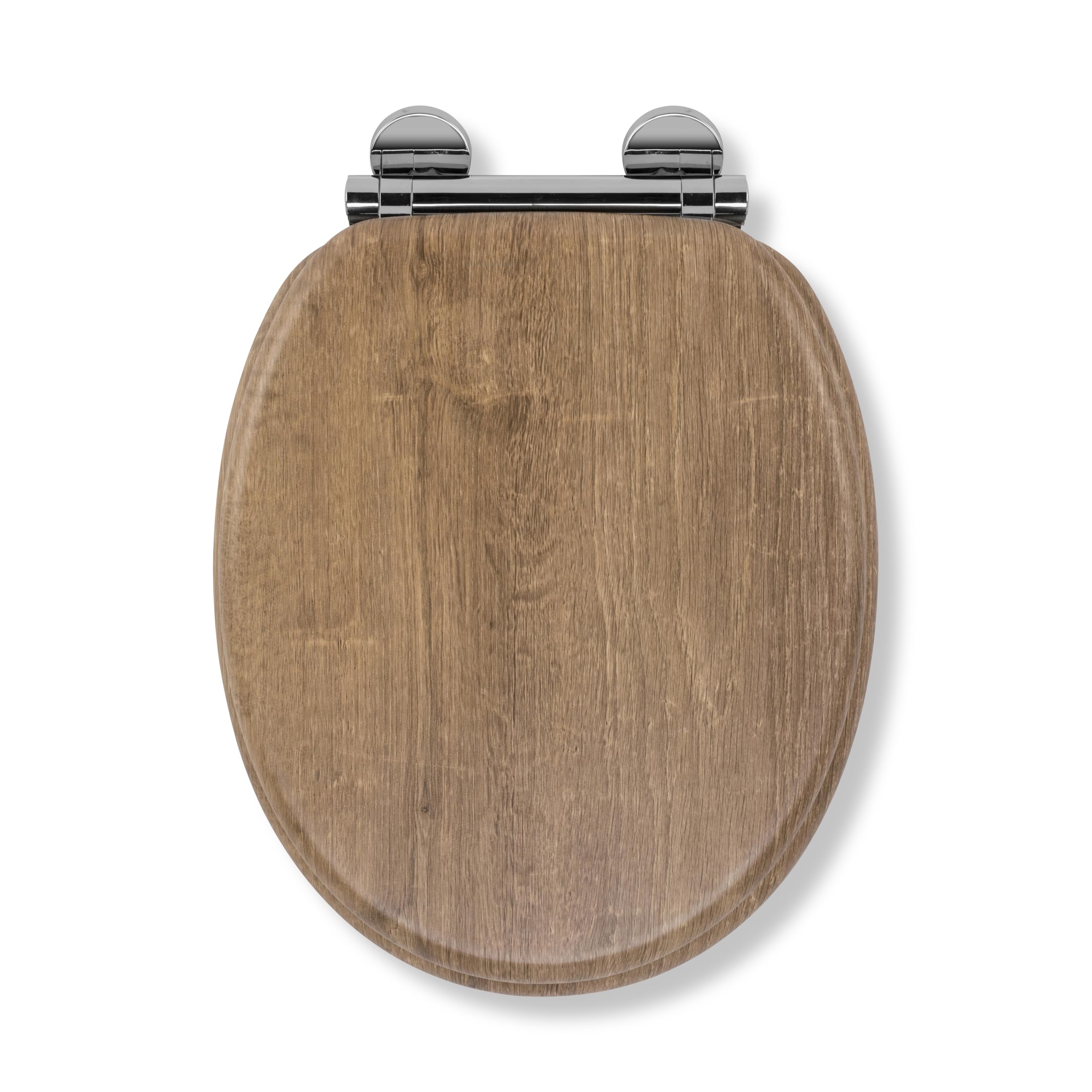 Croydex Ontario Soft Close Wooden Toilet Seat | Flexi-Fix Hinges