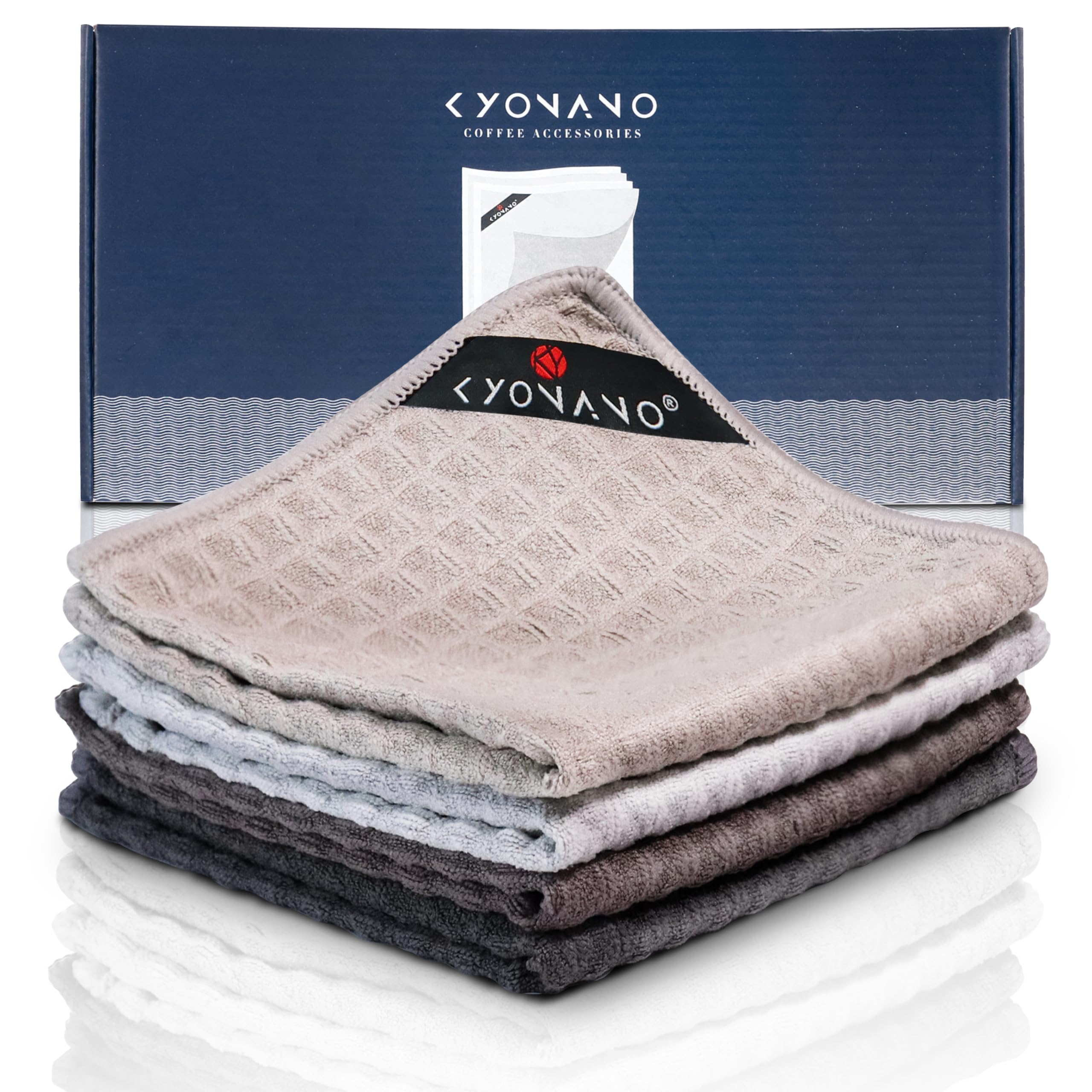 KYONANO Barista Cloth Set of 4 | Microfiber Coffee Cleaning Tools