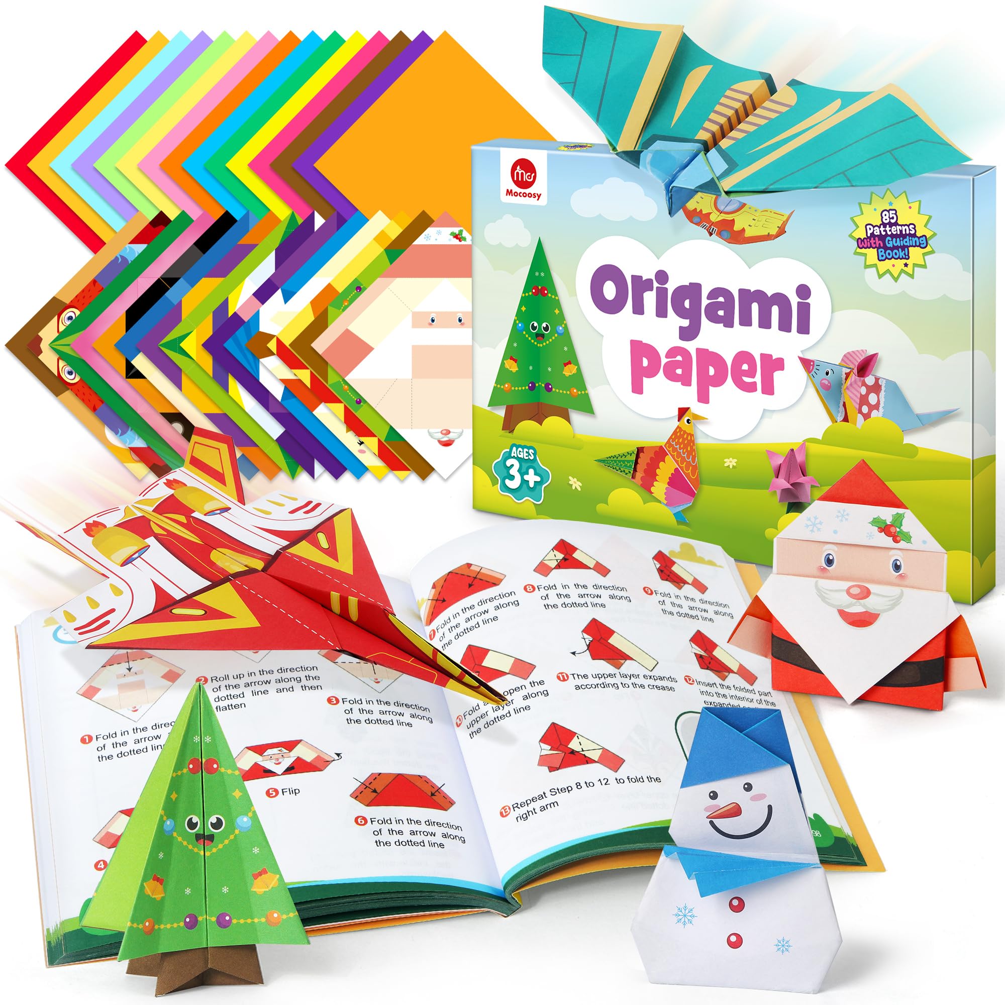 Mocoosy 320 Sheets Origami Kit for Kids – 85 Patterns with Video Guide