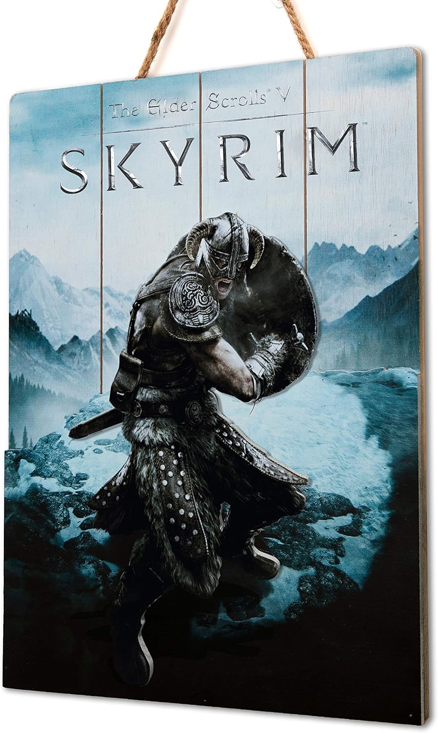 Skyrim 3D Wooden Poster – Doctor Collector Woodarts Handmade Wall Art