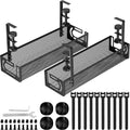 Tivddikun Under Desk Cable Management Tray – 2 Pack No-Drill Metal Mesh