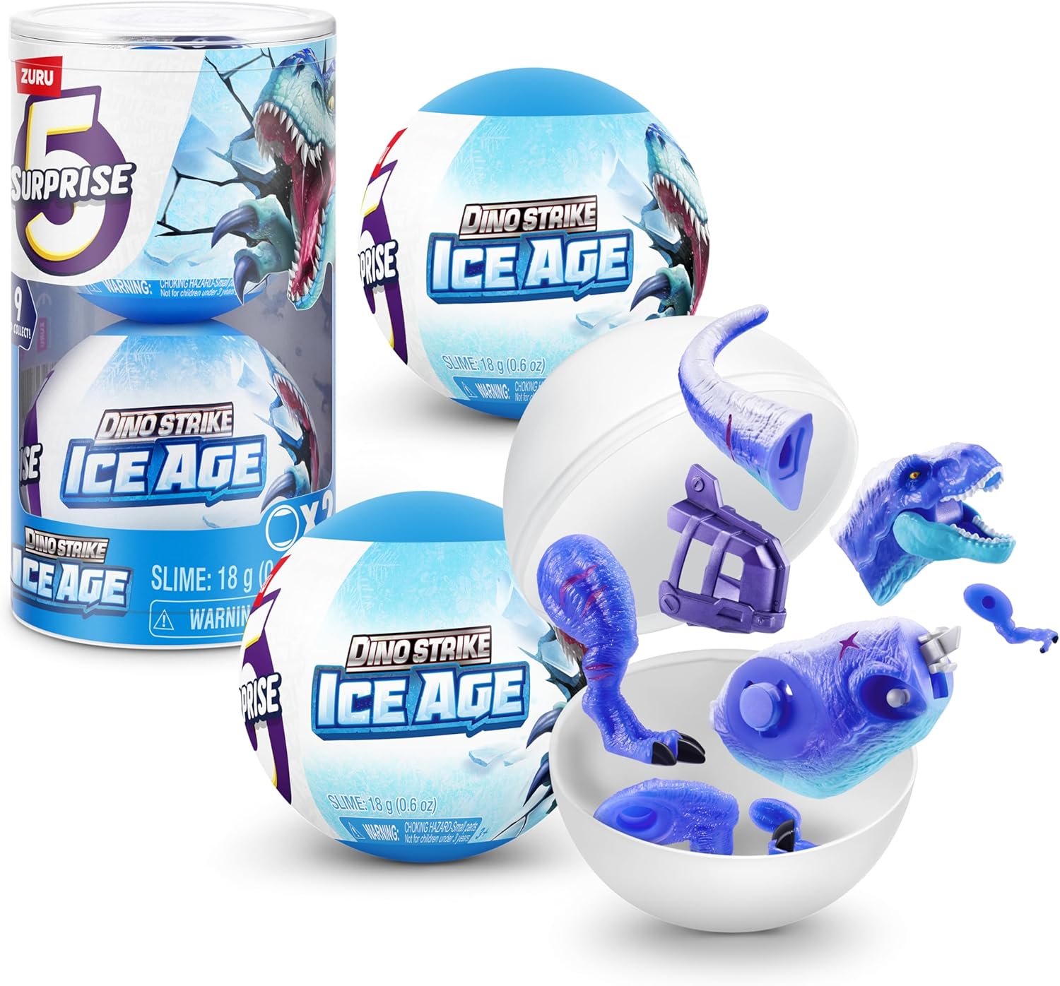 Snaps 5 Surprise Dino Strike Ice Age Series 6 Collectible Battle Toy