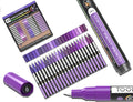 Jolof Store Acrylic Paint Pens - 22 Purple Tones 0.7mm Extra Fine Tip Set