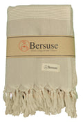 Bersuse Hierapolis XXL Turkish Towel – 100% Cotton Throw Blanket, Beige