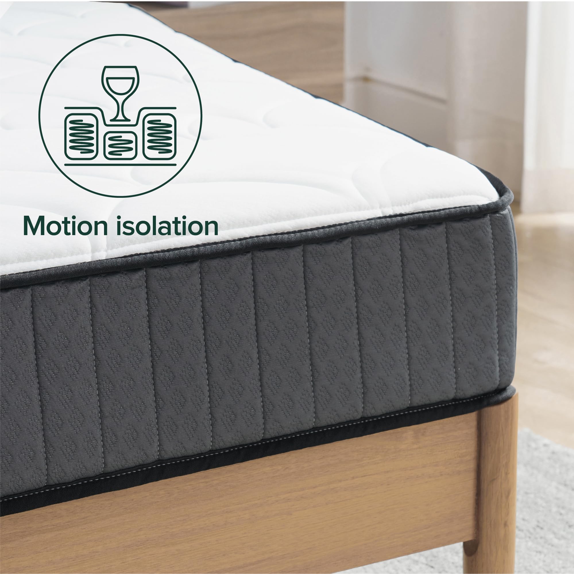 Zinus Single Hybrid Mattress | Pocket Spring & Memory Foam | 90x190cm