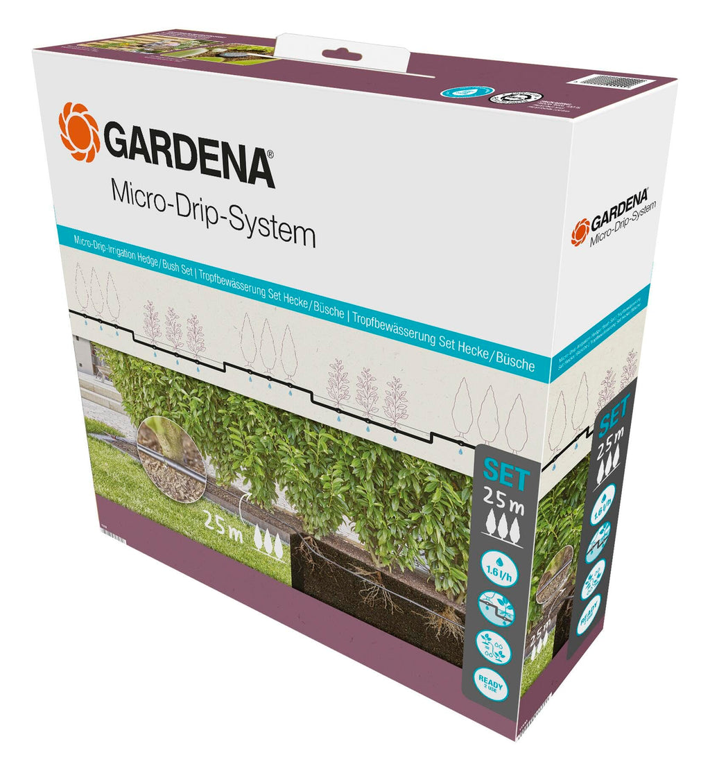 Gardena Micro-Drip-System Drip Irrigation Set for Hedges & Bushes - 25m