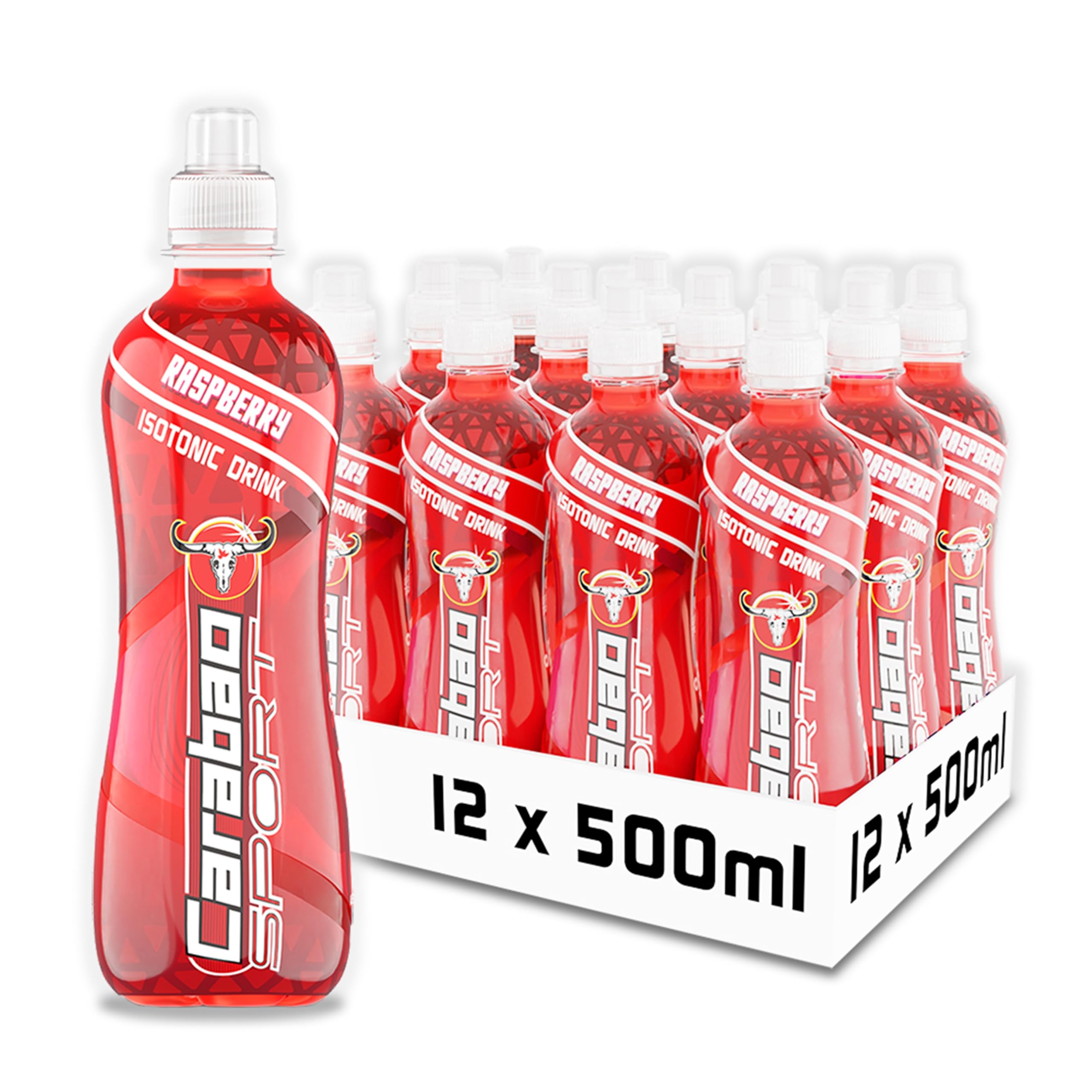Carabao Sport Raspberry Isotonic Drink | 12 x 500ml Electrolyte Bottles
