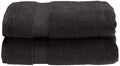 Jolof Store Zero Twist Cotton Bath Towel Set – Black (Set of 2)