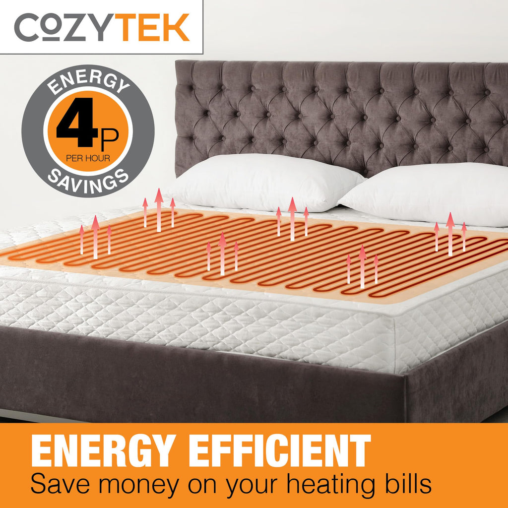 Cozytek King Size Electric Blanket – Soft Polyester Heated Underblanket