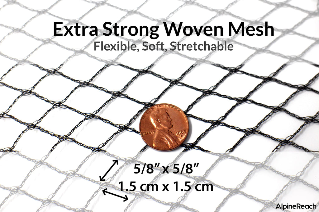 AlpineReach Garden Netting 2m x 30m - Heavy Duty Woven Mesh Bird Netting