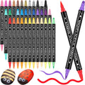 Maqhpu 36 Colors Acrylic Paint Pens | Dual Tip Markers for Rock Painting