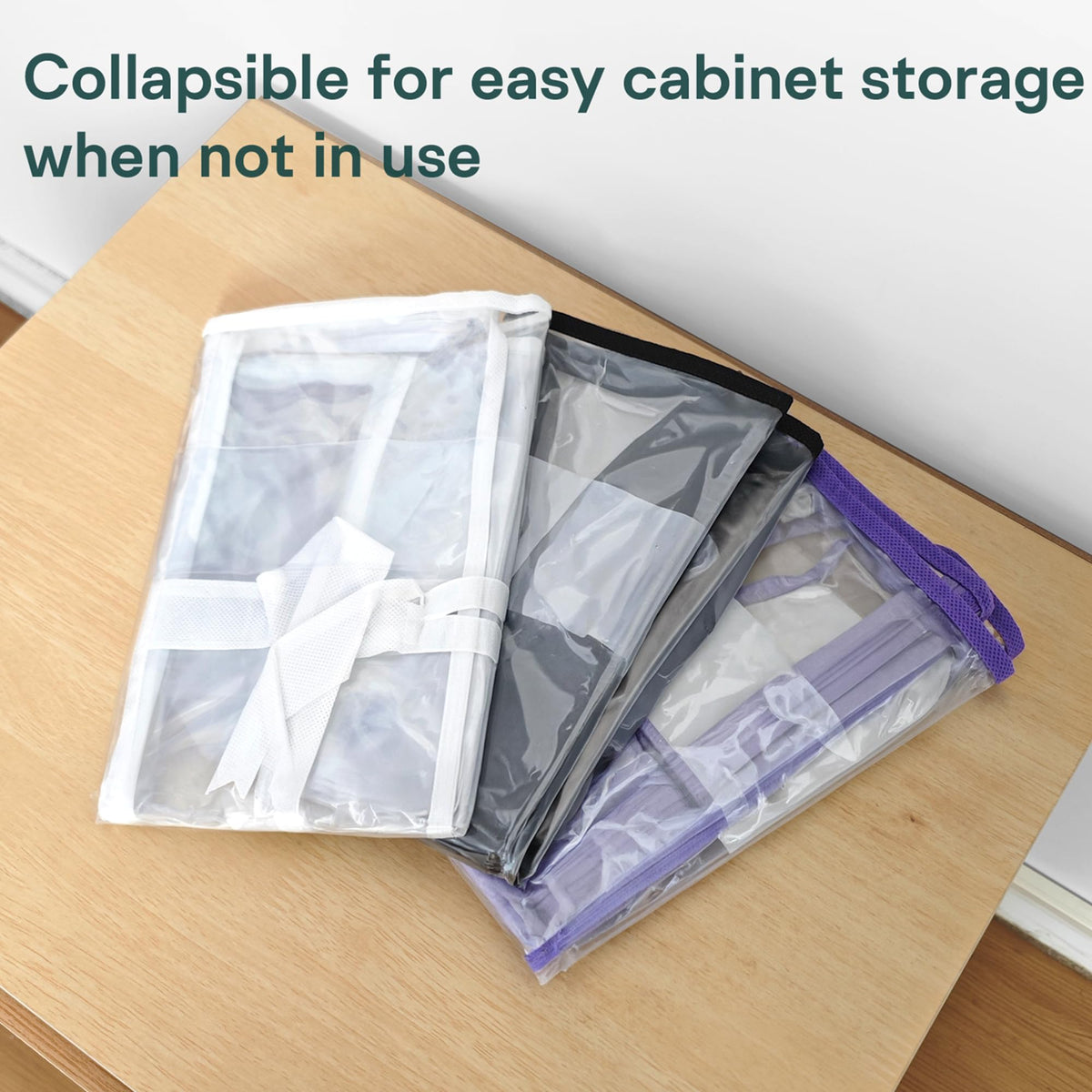 Clothes Storage Bags Foldable Storage Bag, 22L Clear Storage Bags for Clothes, and Blanket Storage Bag for Bedding, CDs, Blankets, Comforters - image 4